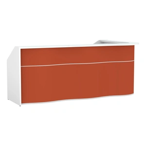 MDD Office Furniture Wave 109-inch Right Corner Counter Reception Desk
