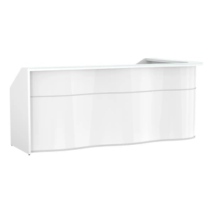MDD Office Furniture Wave 109-inch Right Corner Counter Reception Desk