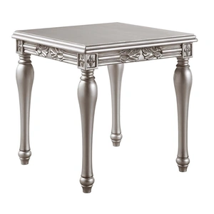 ACME Pelumi Wood Square End Table, Platinum