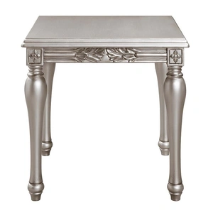 ACME Pelumi Wood Square End Table, Platinum