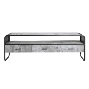 ACME Raziela Veneer 60-inch TV Stand, Black/Concrete Gray