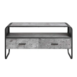 ACME Raziela Veneer 39-inch TV Stand, Black/Concrete Gray