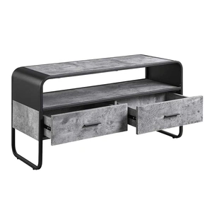 ACME Raziela Veneer 39-inch TV Stand, Black/Concrete Gray