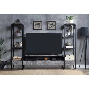ACME Raziela Veneer Side Pier, Black/Concrete Gray