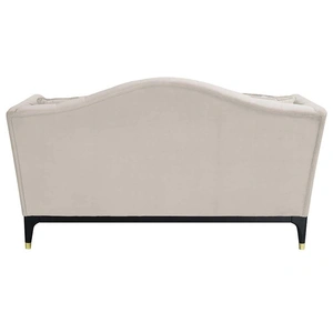 ACME Tayden Velvet Fabric/Wood Loveseat w/Pillows in Beige