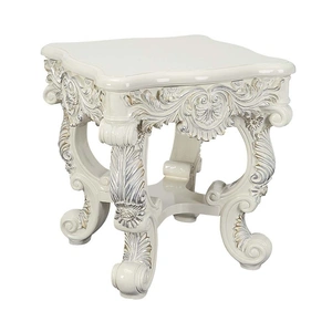 ACME Adara Wood Square End Table, White