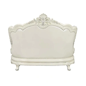 ACME Adara PU/Wood Tufted Loveseat w/Pillows, White