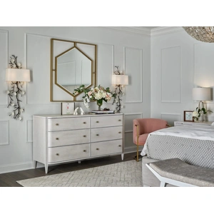 Universal Furniture Love Joy Bliss Metal Mirror, Soft Gold Metal