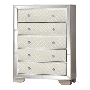 Galaxy Home Furnishings Madison 5-Drawer Wood Veneer Chest, Beige
