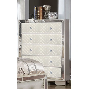 Galaxy Home Furnishings Madison 5-Drawer Wood Veneer Chest, Beige
