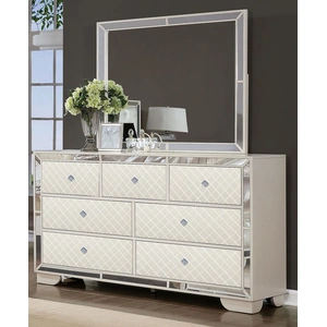 Galaxy Home Furnishings Madison Rectangular Wood Veneer Mirror, Beige