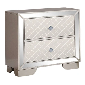 Galaxy Home Furnishings Madison 2-Drawer Wood Veneer Nightstand, Beige