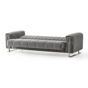Empire Furniture, USA Madison Chenille Convertible Storage Sofa, Grey