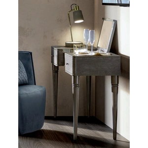 Camelgroup, Italy Maia Vainty Dresser w/2 Drawers & Storage Shelf, Grey