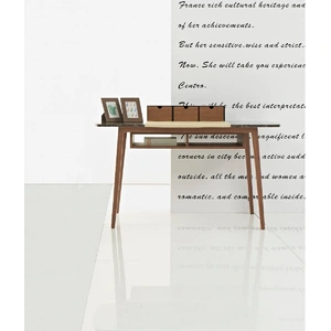 J&M Furniture Dana Modern Office Desk with Storage Bins, Walnut