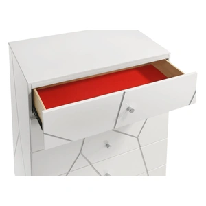 Galaxy Home Furnishings Manhattan Wood Chest w/5 Drawers, White