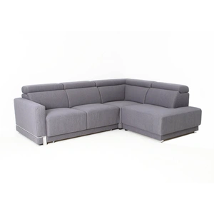 Nordholtz Marburg Fabric L-Shaped Sectional Sofa with Sleeper & Storage, Violet Grey