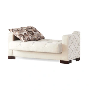 Empire Furniture, USA Mardin Woven Microsuede Convertible Storage Loveseat, Beige
