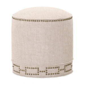 Essentials For Living Marlow Fabric Fully Upholstered Ottoman, Bisque French