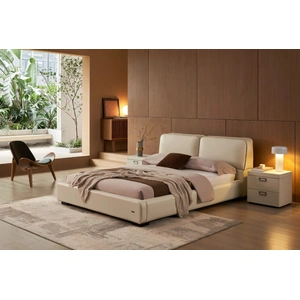Beverly Hills Furniture Mason Leather/Faux Leather Platform Bedroom Set