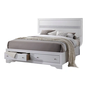 Galaxy Home Furnishings Matrix Wood Veneer Bed with Storage Drawers