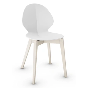 Calligaris Basil Polypropylene/Leather/Wood Dining Chair (Set of 2)