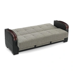 Casamode Maya Polyester/PU Convertible Storage Sofa, Brown