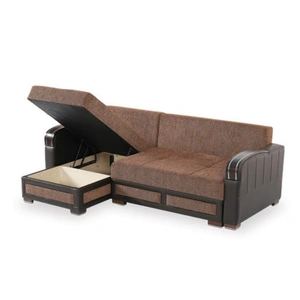 Casamode Maya Polyester/PU Convertible Storage Sectional