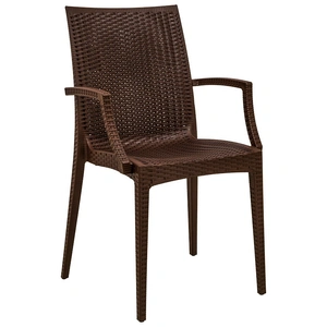 LeisureMod Mace Outdoor Polypropylene Dining Arm Chair