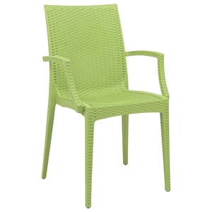 LeisureMod Mace Outdoor Polypropylene Dining Arm Chair