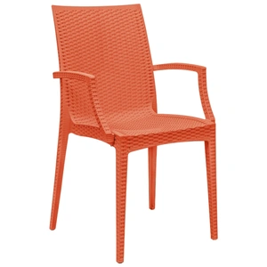 LeisureMod Mace Outdoor Polypropylene Dining Arm Chair