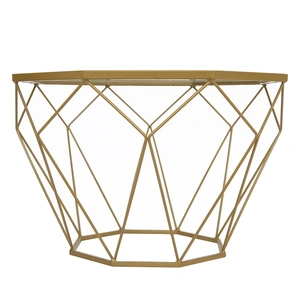 LeisureMod Malibu Octagon Glass Coffee Table