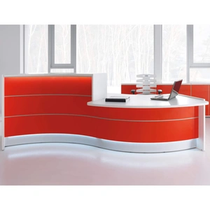 MDD Office Furniture Valde 135-inch Curved Reception Desk w/Counter Top