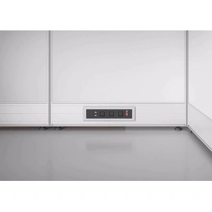 Kansole Furniture Flex 130-inch x 98-inch L-Shape Reversable Reception Desk with Light Panels, Composition 2