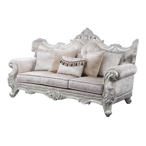 Galaxy Home Furnishings Melrose Fabric Sofa, Silver