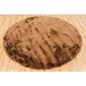 Chandra Mercury Polyester Round Handmade Rug, 7'9-inch, Brown
