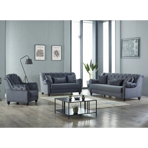 Empire Furniture, USA Merw Chenille Convertible Storage Sofa, Grey