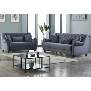 Empire Furniture, USA Merw Chenille Living Room Set, Grey