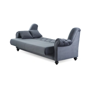 Empire Furniture, USA Merw Chenille Convertible Storage Sofa, Grey