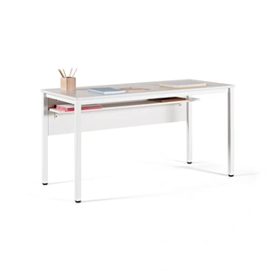 Actiu Colectiva Home Office Rectangular Desk w/Modesty Panel & Shelf