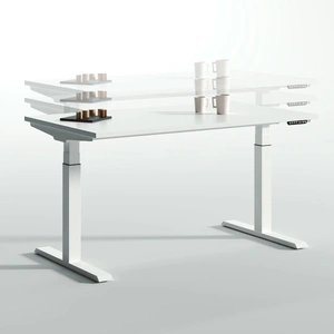 Actiu Mobility Step Melamine Sit-Stand Office Single Desk