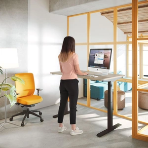 Actiu Mobility Step Melamine Sit-Stand Office Single Desk