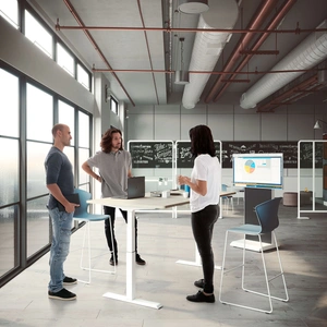 Actiu Mobility Step Melamine Sit-Stand Office Meeting Table