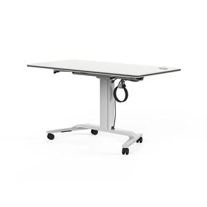 Actiu Talent Serie 500 Melamine Office Folding Sit-Stand Table w/Castors