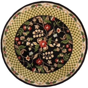 Chandra Metro Wool Handmade Rug, Black/Gold/Green/Brown