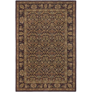Chandra Metro Wool Handmade Rug, Brown/Yellow/Green/Beige