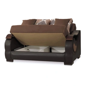 Casamode Metroplex Fabric/PU Convertible Loveseat