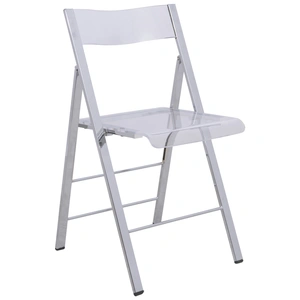 LeisureMod Menno Acrylic Folding Chair