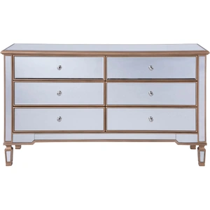 Elegant Lighting Contempo 6 Drawers Cabinet, Gold