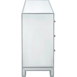 Elegant Lighting Reflexion 3 Drawers Chest, Antique Silver